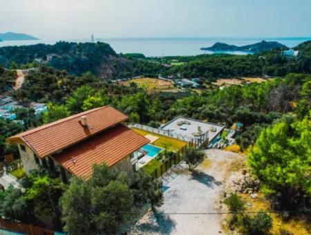 Stone Villa For Sale With Sea View In Sarigerme